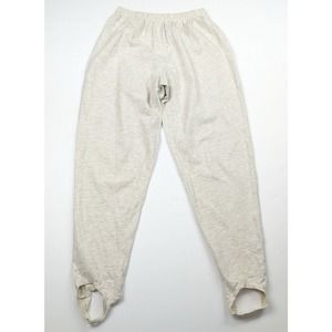 Vintage 80s Pants Stirrup Heathered Beige Cotton Blend Misses Size M